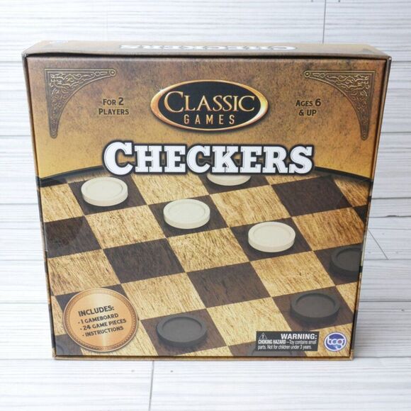 Classic Games Checkers For 2 Players Ages 6+ And Instructions 2020 NEW - Picture 3 of 6
